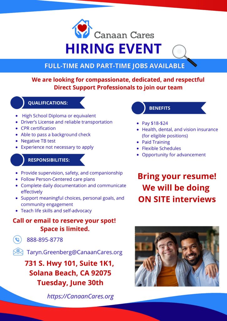 Canaan Cares Hiring Event
